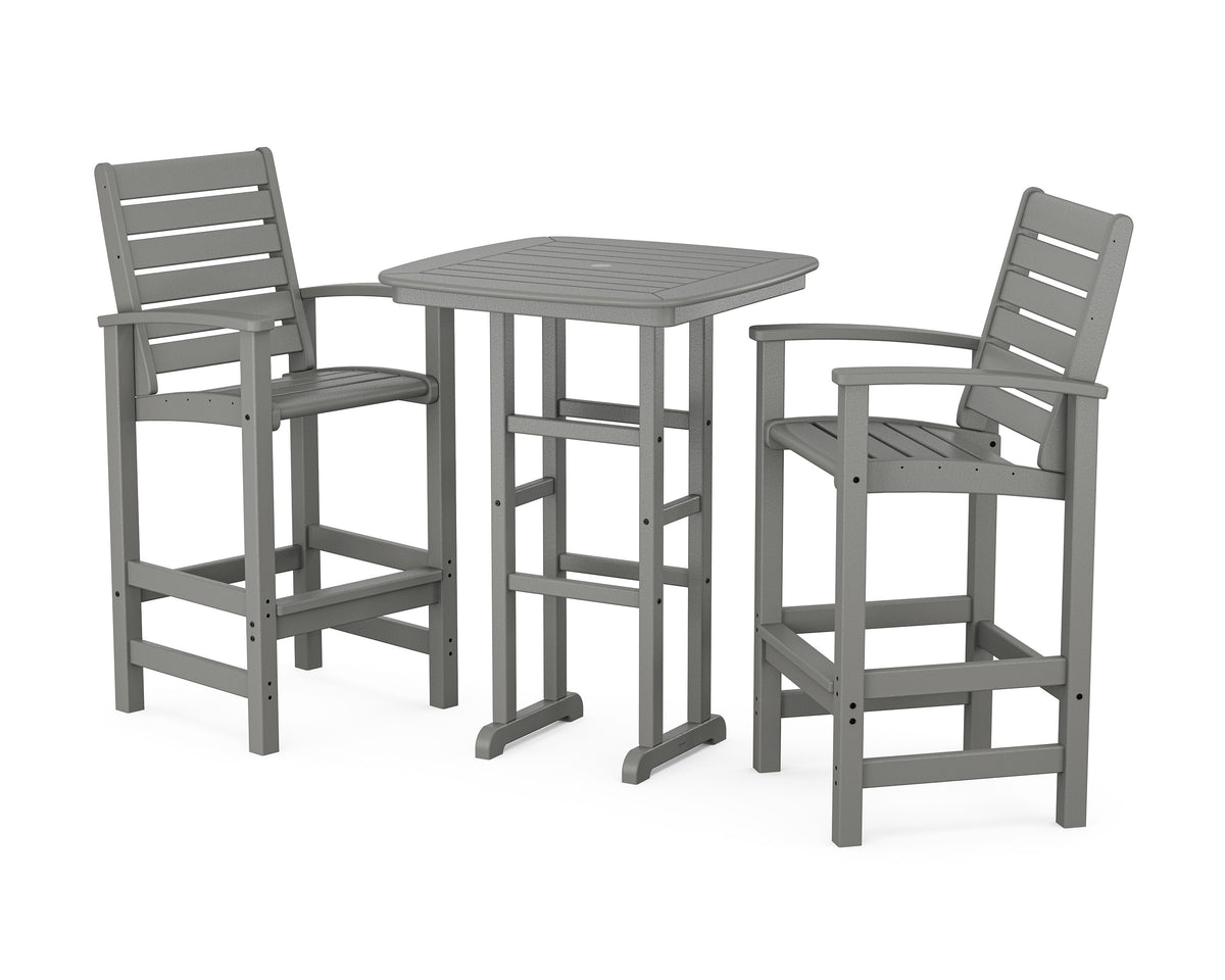 POLYWOOD Signature 3-Piece Bar Set in Slate Grey