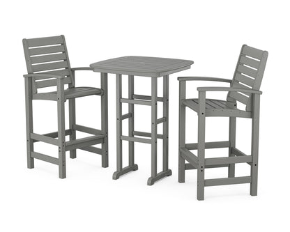 POLYWOOD Signature 3-Piece Bar Set in Slate Grey