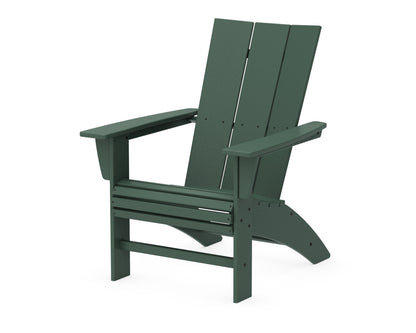 POLYWOOD Modern Curveback Adirondack Chair in Green