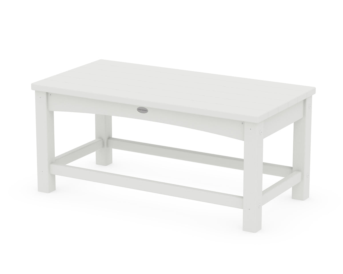 POLYWOOD Club Coffee Table in Vintage White