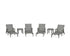 POLYWOOD Captain Chaise 6-Piece Set with Arms in Slate Grey