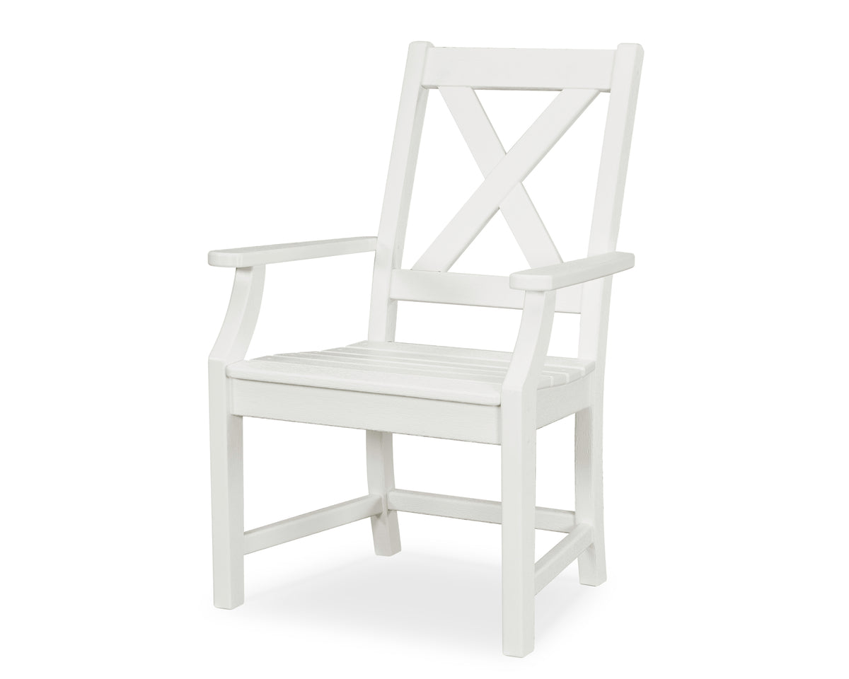 POLYWOOD Braxton Dining Arm Chair in Vintage White
