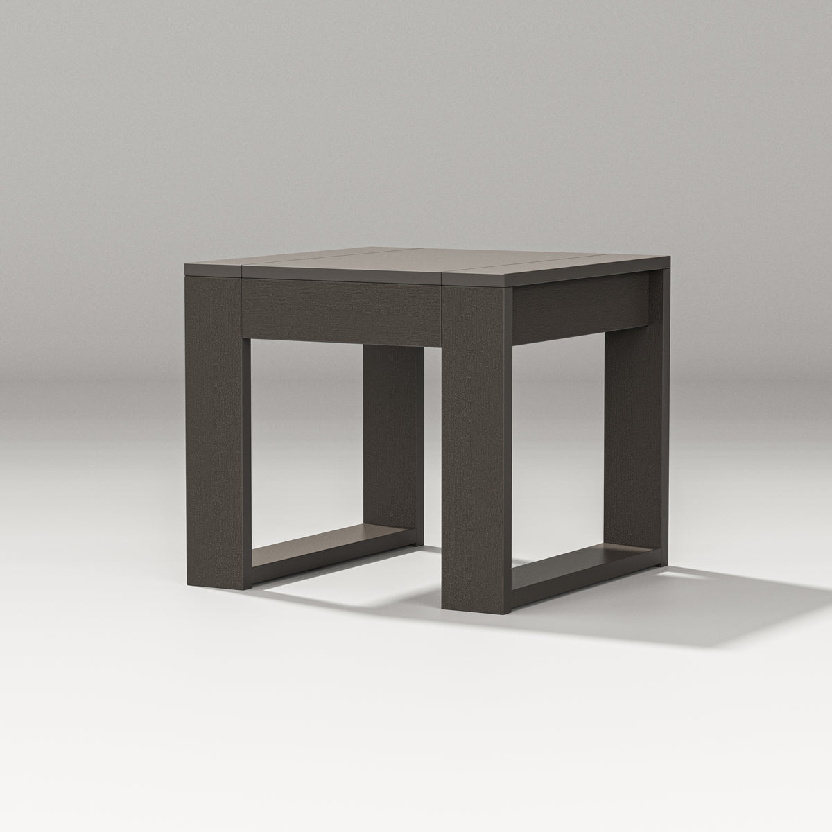 POLYWOOD Latitude End Table in Vintage Coffee
