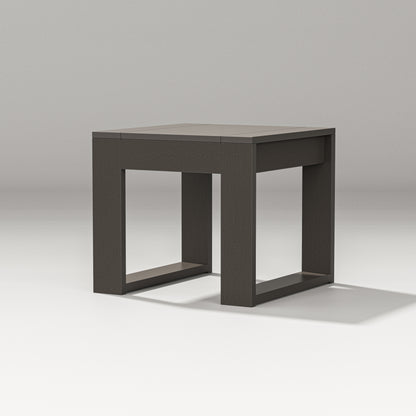 POLYWOOD Latitude End Table in Vintage Coffee