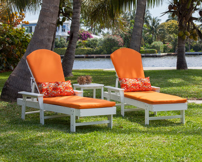 POLYWOOD South Beach Chaise 3-Piece Set in an outdoor setting
