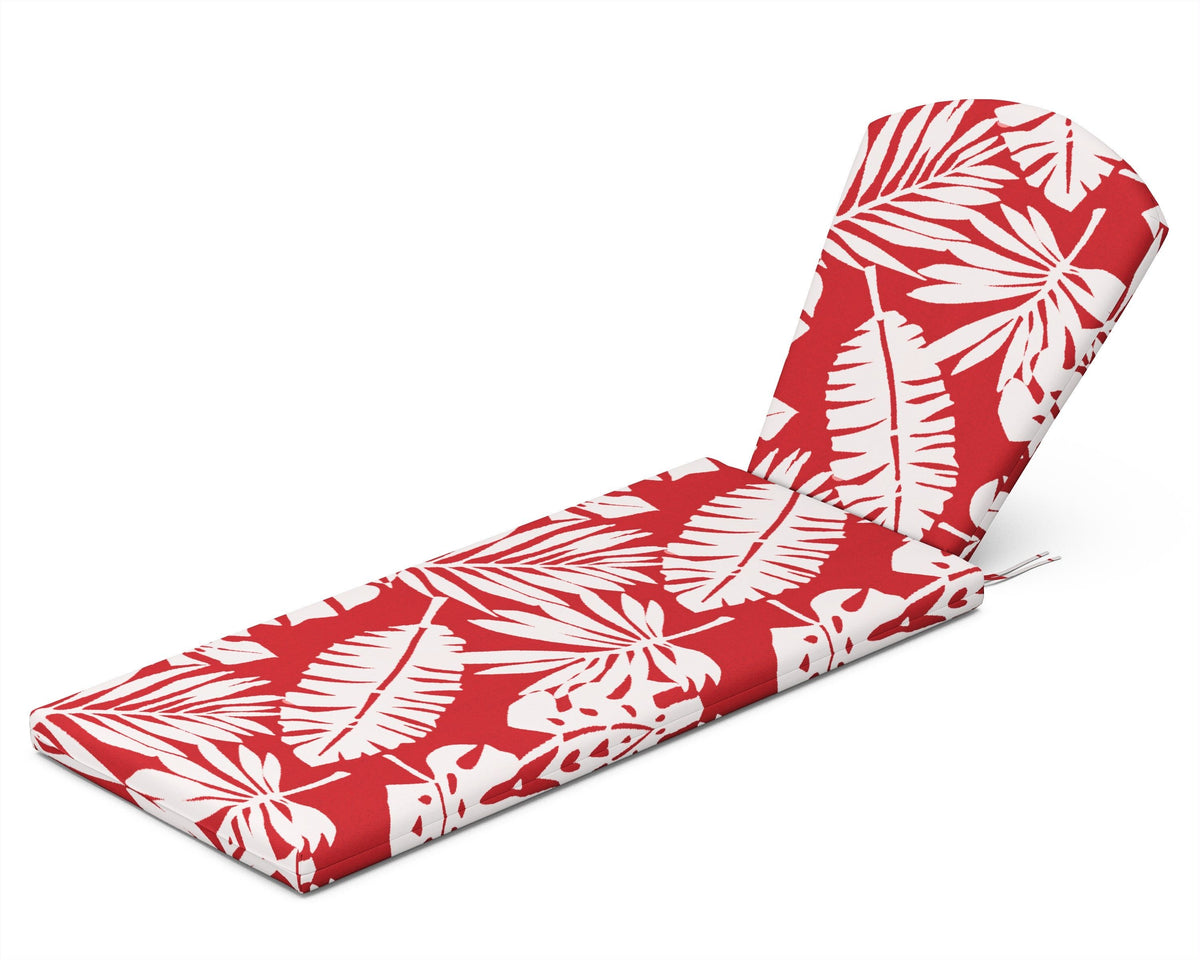 POLYWOOD Chaise Cushion in Leaf Crimson