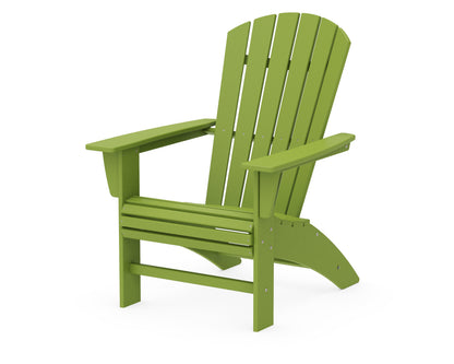 POLYWOOD Nautical Curveback Adirondack Chair in Lime