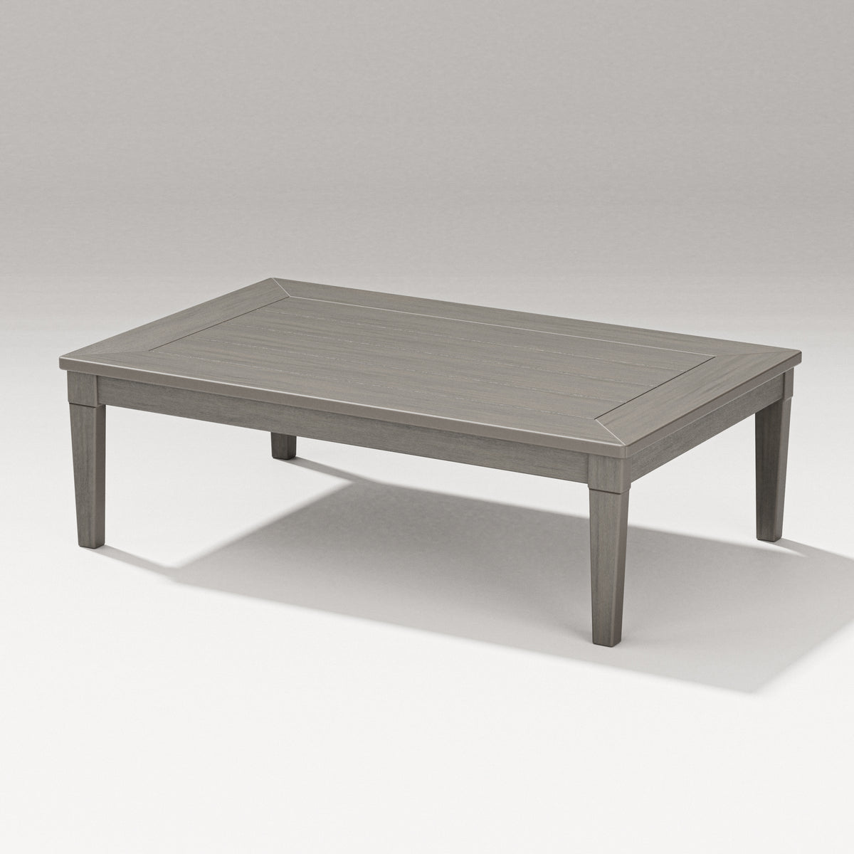 POLYWOOD Estate Rectangular Coffee Table in Driftwood
