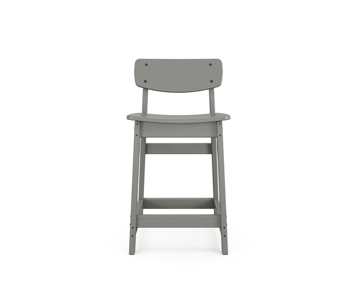 POLYWOOD Modern Studio Urban Lowback Counter Chair angle view