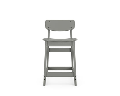 POLYWOOD Modern Studio Urban Lowback Counter Chair angle view