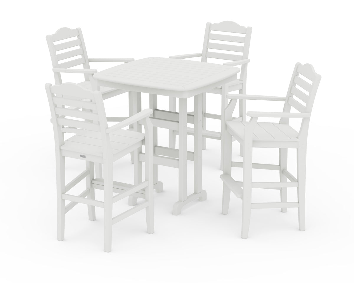 POLYWOOD Savannah 5-Piece Bar Set in Vintage White