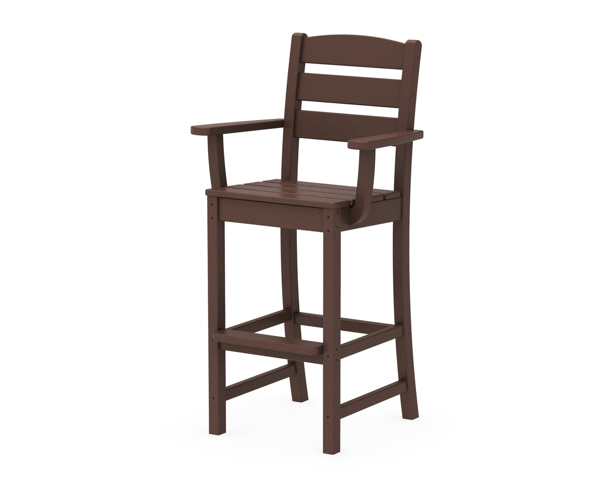 POLYWOOD Lakeside Bar Arm Chair in Mahogany