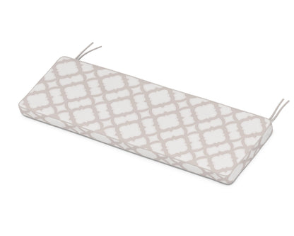 POLYWOOD Chinoiserie 60" Bench Seat Cushion in Trellis Dune Burlap