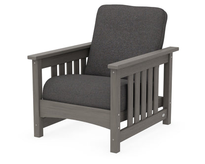 POLYWOOD Club Mission Chair in Driftwood / Ash Charcoal