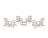 POLYWOOD Modern Studio Folding Adirondack 9-Piece Conversation Set in Sand