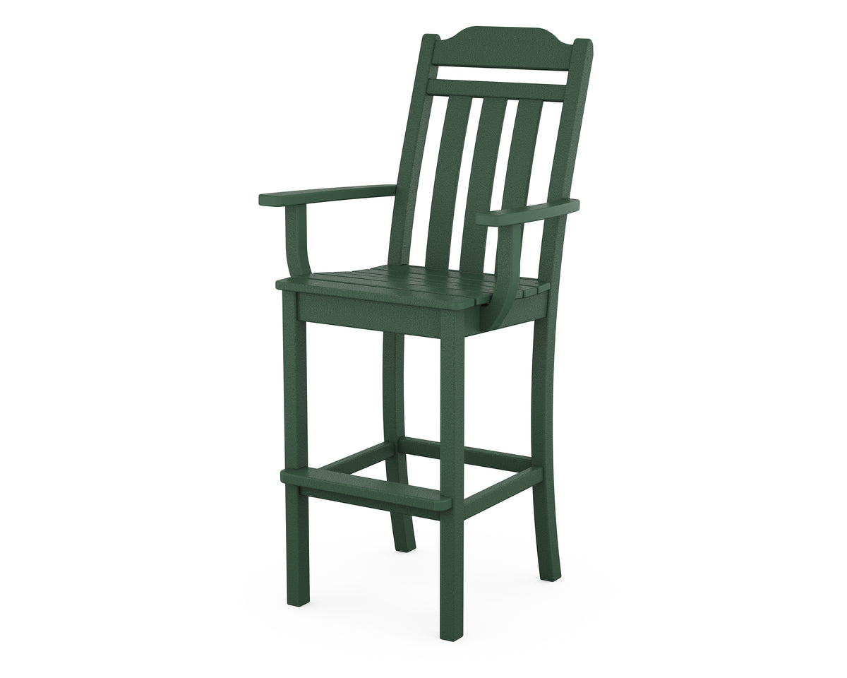 POLYWOOD Cottage Bar Arm Chair in Green