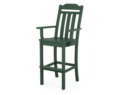 POLYWOOD Cottage Bar Arm Chair in Green