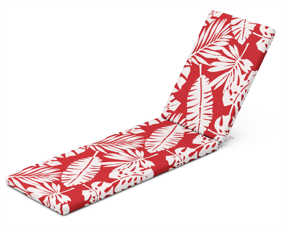 POLYWOOD Chaise Cushion in Leaf Crimson