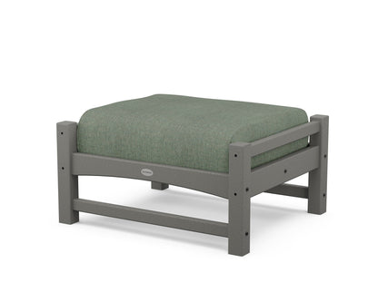 POLYWOOD Club Ottoman in Slate Grey / Cast Sage