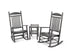 POLYWOOD Jefferson 3-Piece Rocker Set in Slate Grey