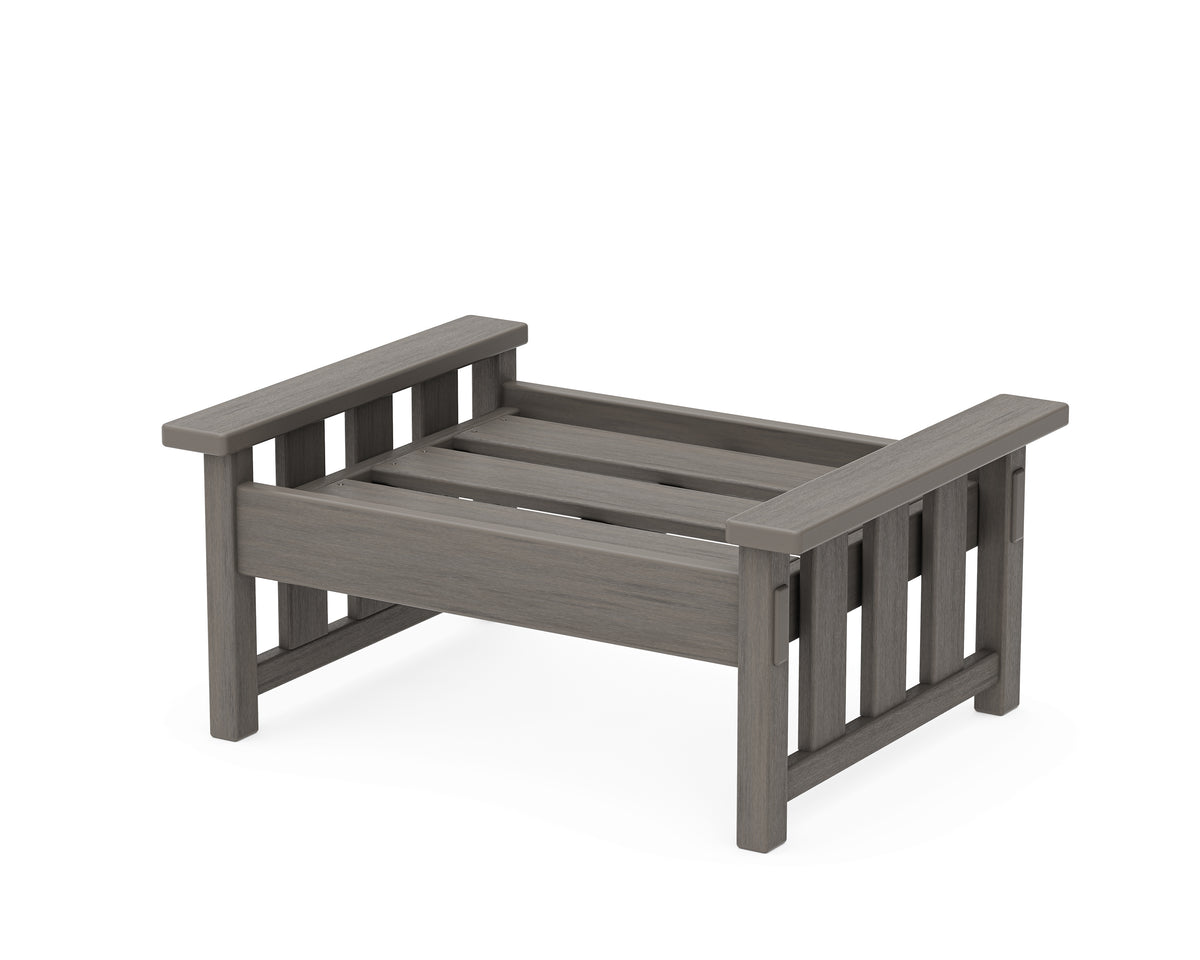 POLYWOOD Acadia Deep Seating Ottoman Frame in Driftwood