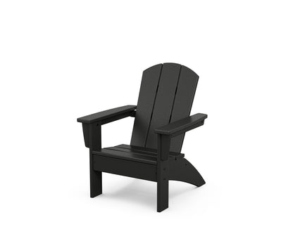 POLYWOOD Kids Nautical Adirondack Chair in Black