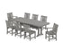 POLYWOOD Oxford 9-Piece Dining Set with Trestle Legs in Slate Grey