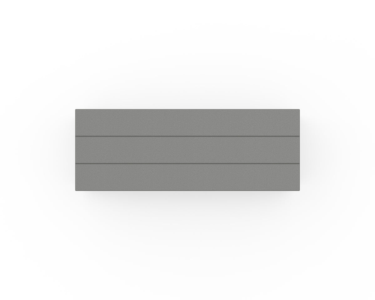 Second alternate view of the POLYWOOD Nautical 48" Storage Bench in Slate Grey