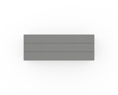Second alternate view of the POLYWOOD Nautical 48" Storage Bench in Slate Grey