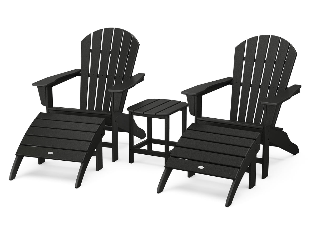 POLYWOOD South Beach Adirondack 5-Piece Set in Black