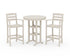 POLYWOOD La Casa Café 3-Piece Round Farmhouse Bar Set in Sand