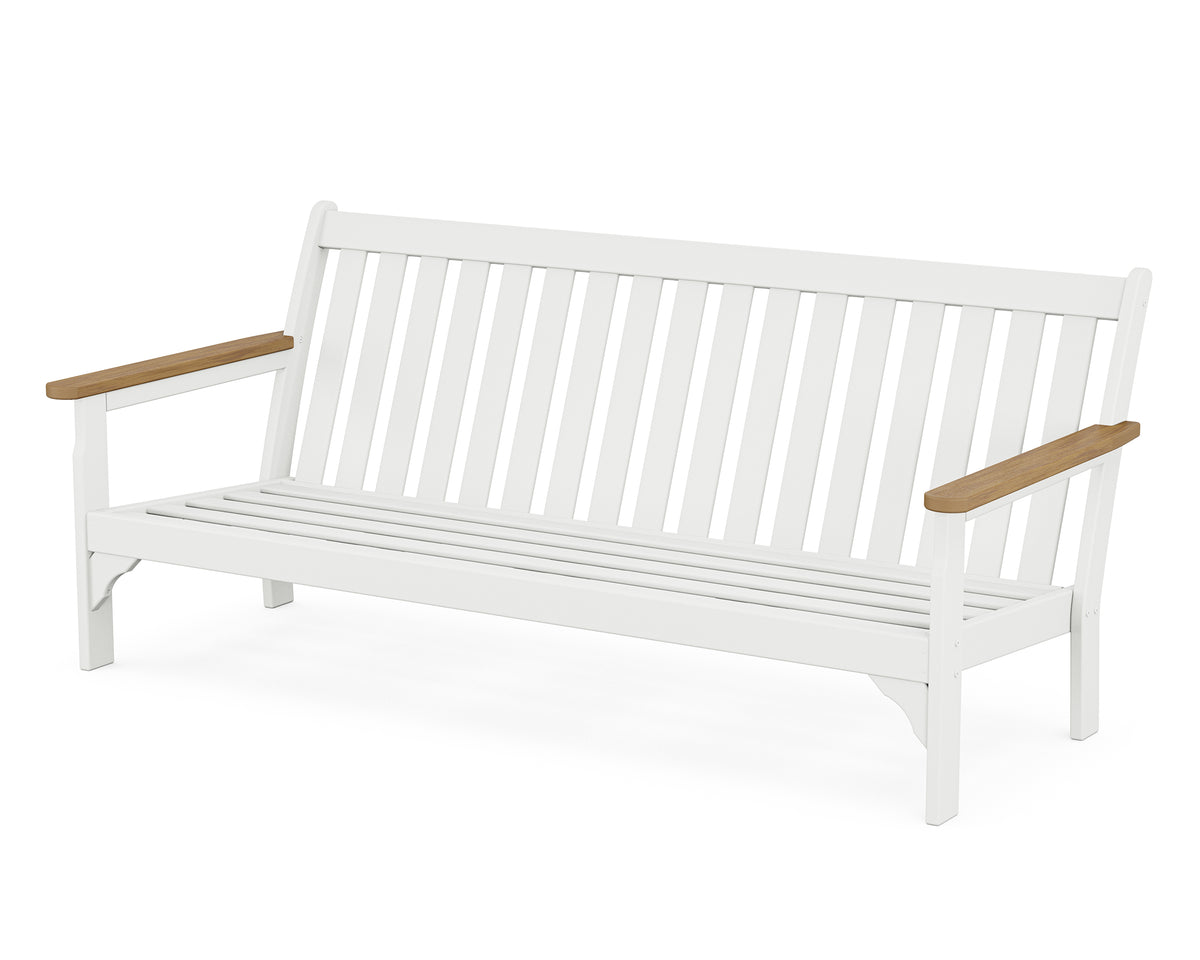 POLYWOOD Vineyard Sofa Frame in White / Natural