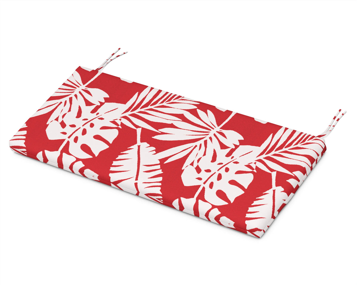 POLYWOOD Bench Seat Cushion - 17.5"D x 45.5"W x 2.5"H in Leaf Crimson