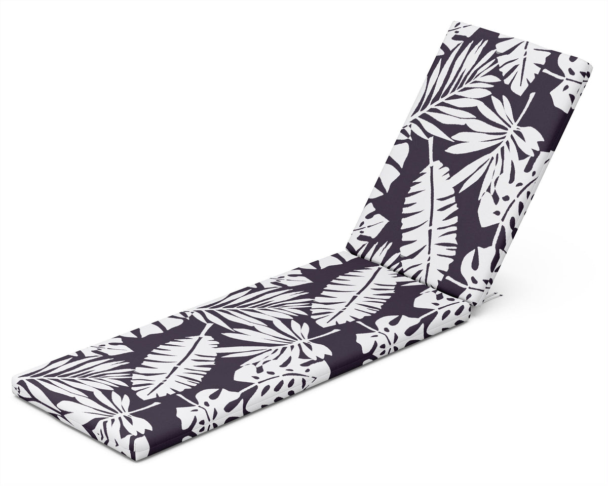 POLYWOOD Chaise Seat/Back Pad in Leaf Navy