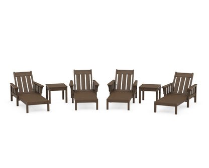 POLYWOOD Acadia 6-Piece Chaise Set in Kona