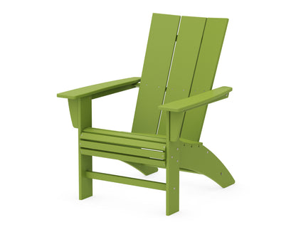 POLYWOOD Modern Curveback Adirondack Chair in Lime