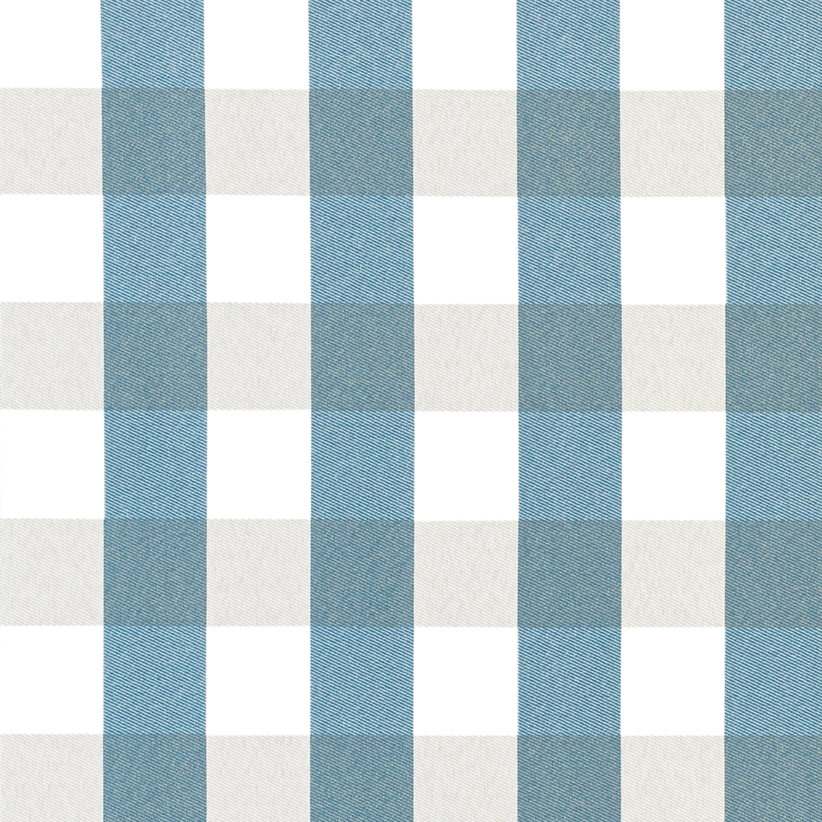 POLYWOOD Latitude Dining Chair Quick-Dry Seat Pad in Buffalo Plaid Sky Blue