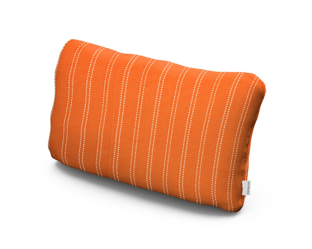 POLYWOOD Outdoor Lumbar Pillow in Stitch Mango
