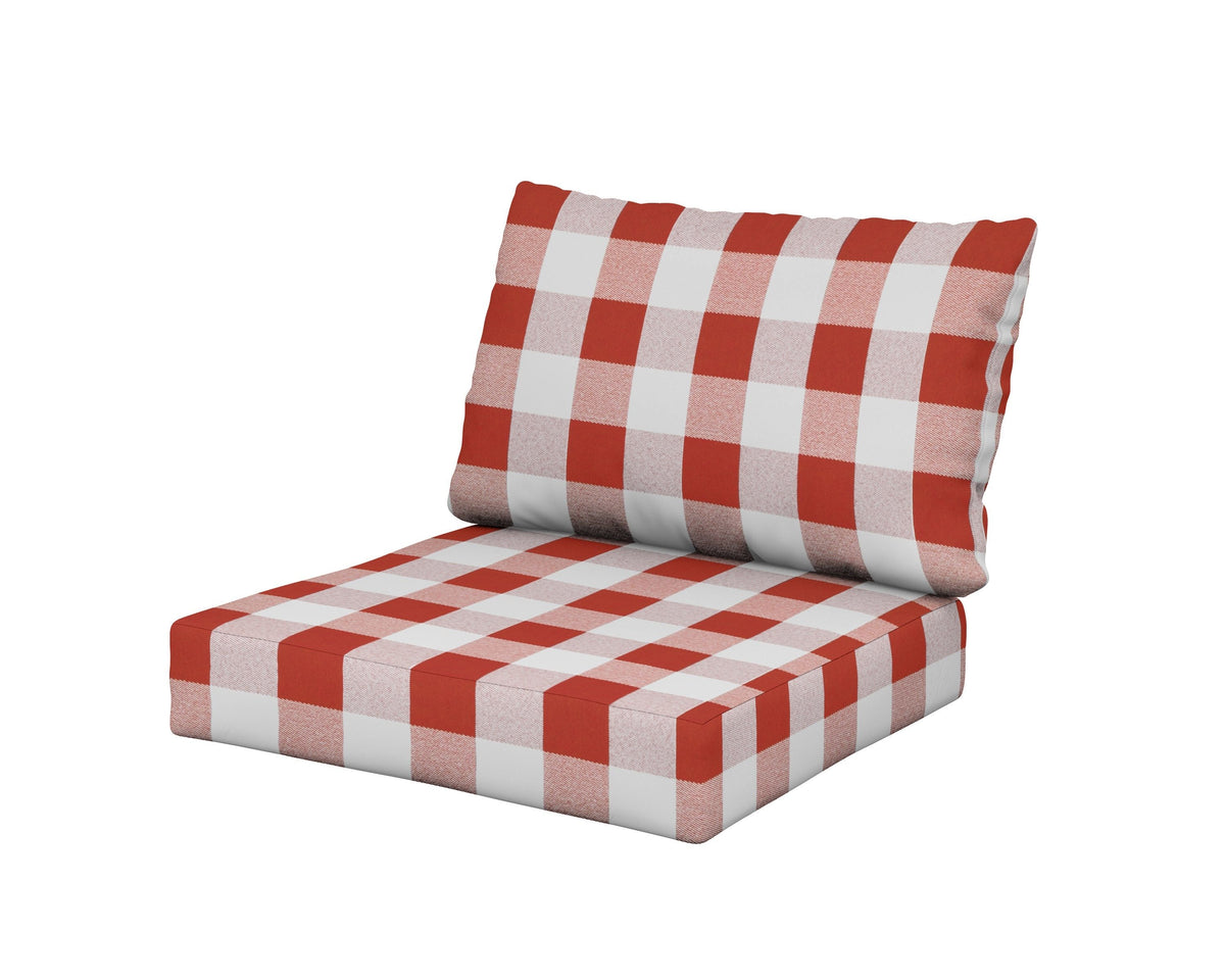POLYWOOD Modular Cushion in Buffalo Plaid Crimson