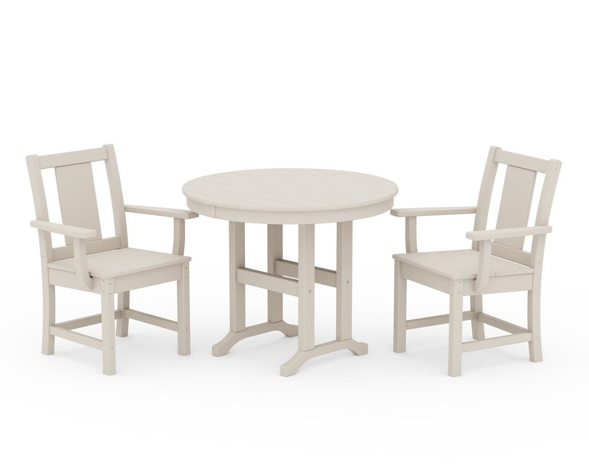 POLYWOOD Prairie 3-Piece Farmhouse Dining Set in Sand
