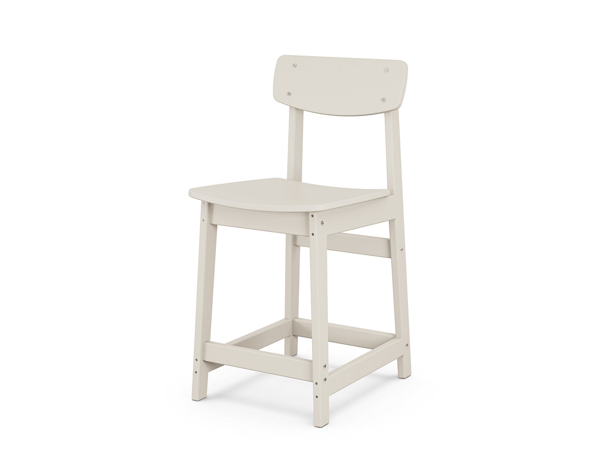POLYWOOD Modern Studio Urban Counter Chair in Sand