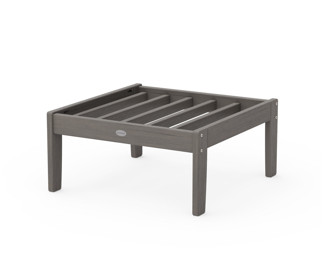 POLYWOOD Braxton Deep Seating Ottoman Frame in Driftwood