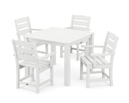 POLYWOOD Lakeside 5-Piece Parsons Dining Set in White