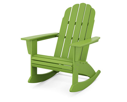 POLYWOOD Vineyard Curveback Adirondack Rocking Chair in Lime