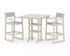 POLYWOOD EDGE Sling Arm Chair 3-Piece Farmhouse Bar Set with Trestle Legs in Sand / Birch