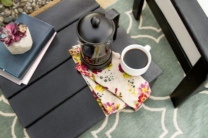Third detail photo of the POLYWOOD Newport 18" End Table in Black