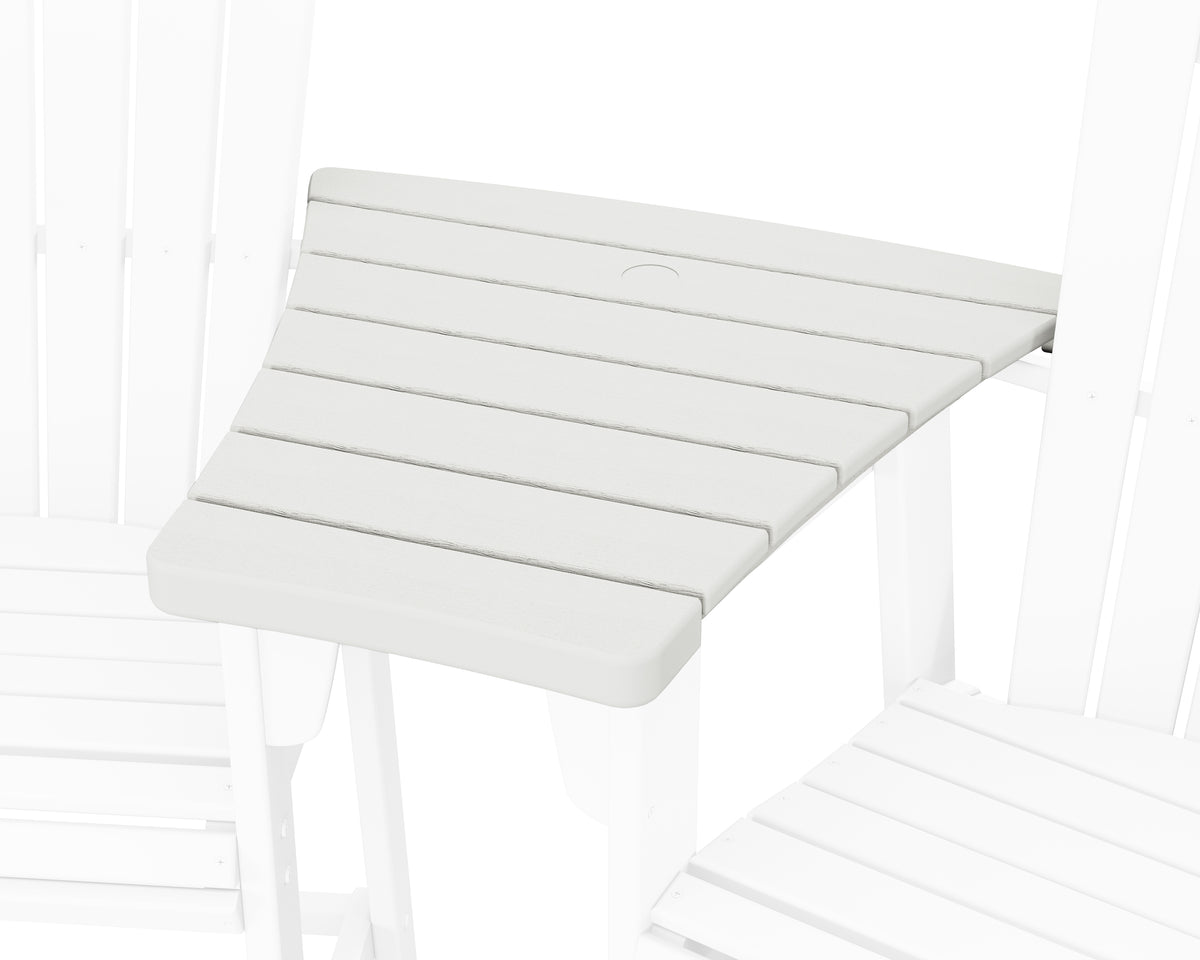 POLYWOOD 600 Series Angled Adirondack Dining Connecting Table in Vintage White
