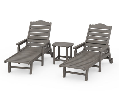 POLYWOOD Draper James Savannah 3-Piece Chaise Lounge Set in Driftwood