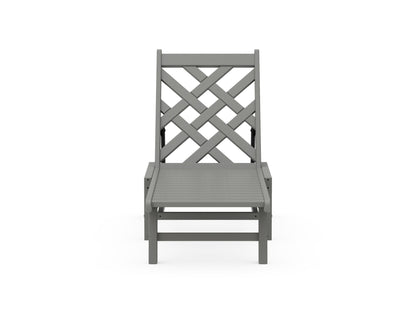 POLYWOOD Wovendale Chaise with Wheels angle view