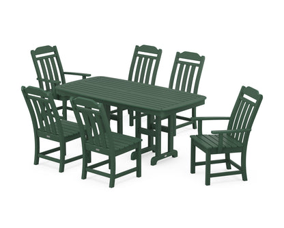 POLYWOOD Cottage 7-Piece Dining Set in Green